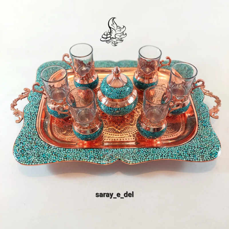 سرویس چایخوری فیروزه کوبی67022