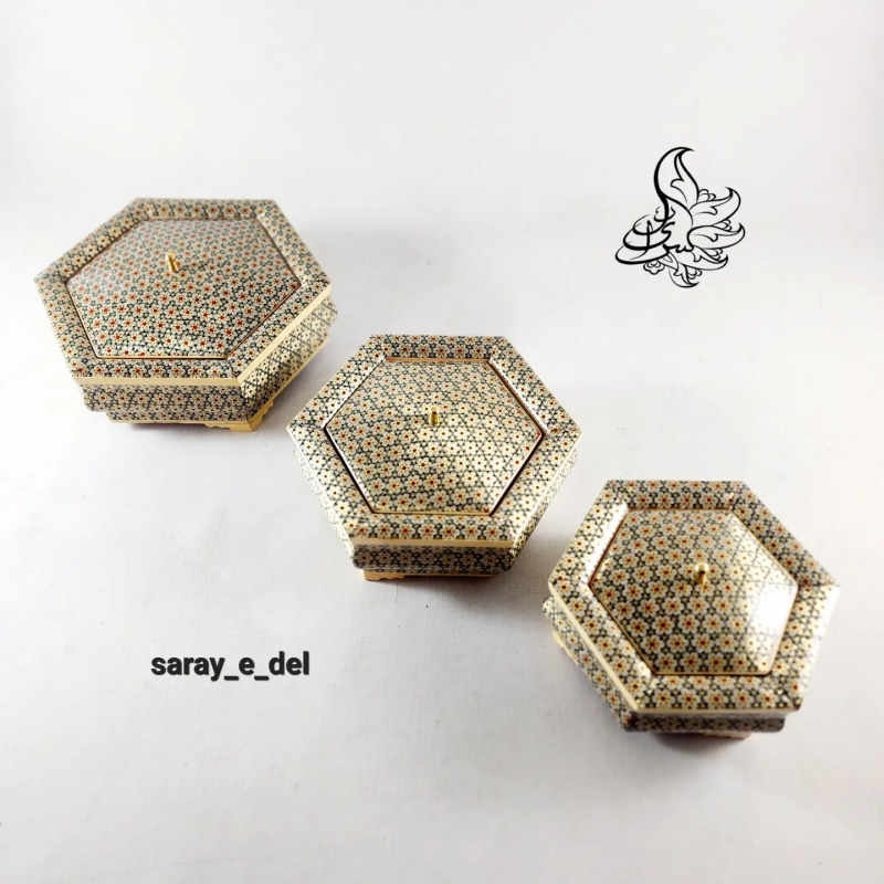 شکلات خوری شش ضلعی خاتم حوضی 10615