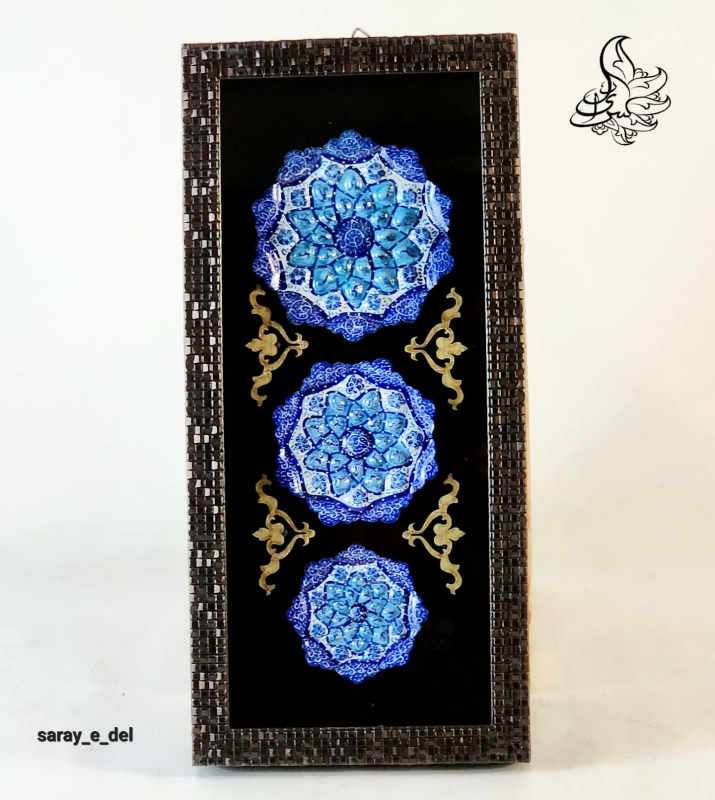 قاب بشقاب میناکاری سه تایی 30097