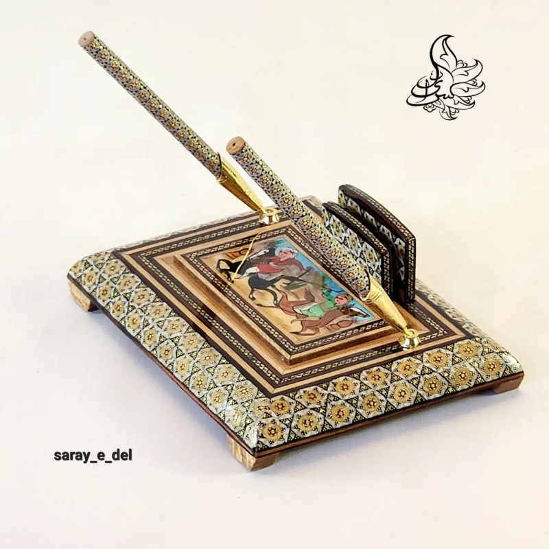 جاقلمی خاتم و نقاشی شکار 10034