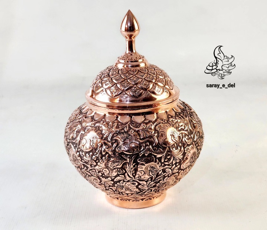 شکلات خوری قندانی مس قلمزنی 50091