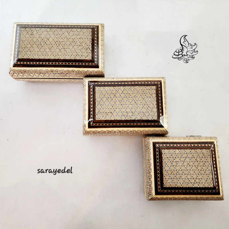 جعبه جواهری تمام خاتم نفیس 10639/10637/10638